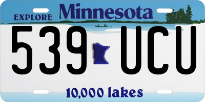 MN license plate 539UCU