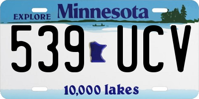 MN license plate 539UCV