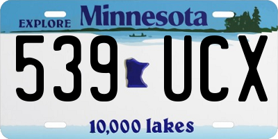 MN license plate 539UCX