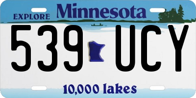 MN license plate 539UCY