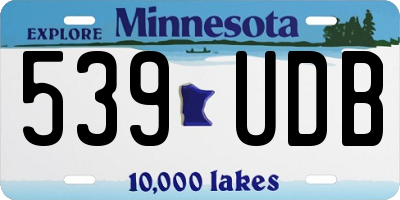 MN license plate 539UDB