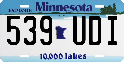 MN license plate 539UDI