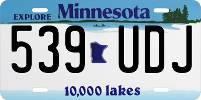 MN license plate 539UDJ