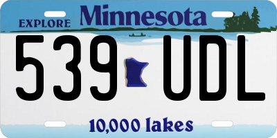 MN license plate 539UDL