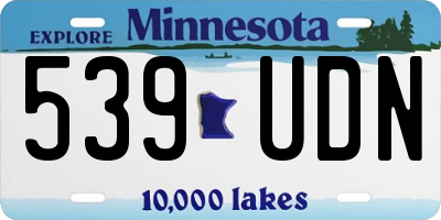 MN license plate 539UDN