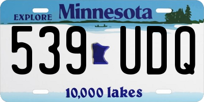 MN license plate 539UDQ