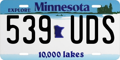 MN license plate 539UDS