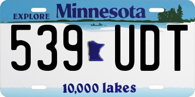 MN license plate 539UDT