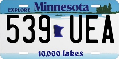 MN license plate 539UEA
