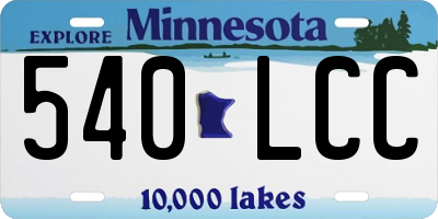 MN license plate 540LCC