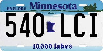MN license plate 540LCI