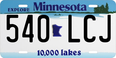 MN license plate 540LCJ