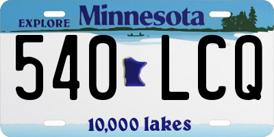 MN license plate 540LCQ