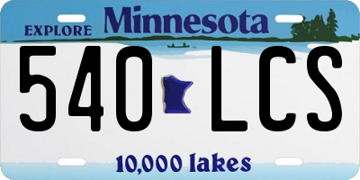 MN license plate 540LCS