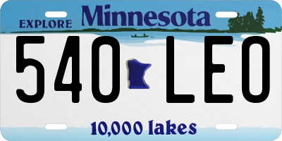 MN license plate 540LEO