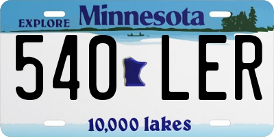 MN license plate 540LER