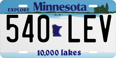 MN license plate 540LEV