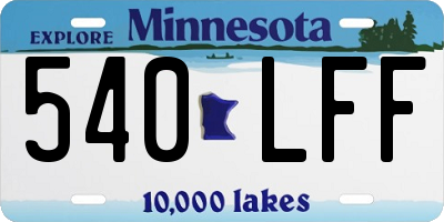 MN license plate 540LFF