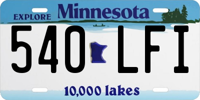 MN license plate 540LFI
