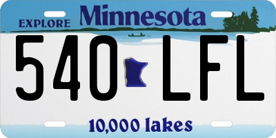 MN license plate 540LFL
