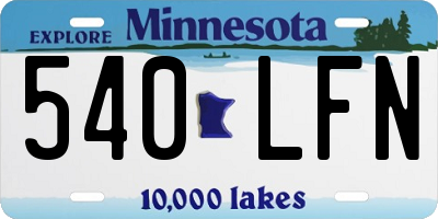 MN license plate 540LFN