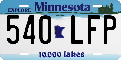MN license plate 540LFP