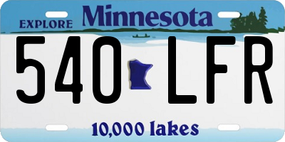 MN license plate 540LFR