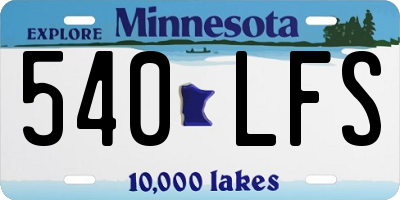 MN license plate 540LFS