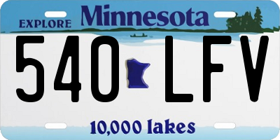MN license plate 540LFV
