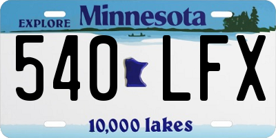 MN license plate 540LFX