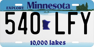 MN license plate 540LFY