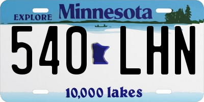 MN license plate 540LHN