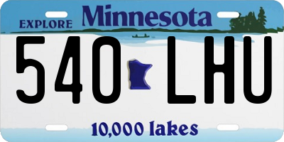 MN license plate 540LHU