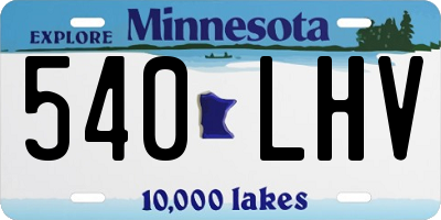 MN license plate 540LHV