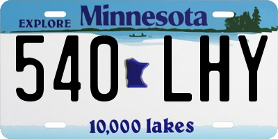 MN license plate 540LHY