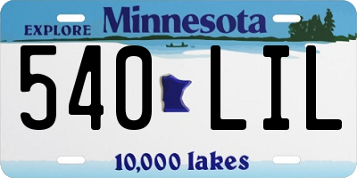 MN license plate 540LIL