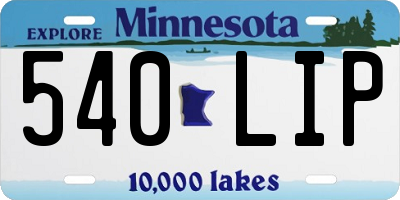 MN license plate 540LIP