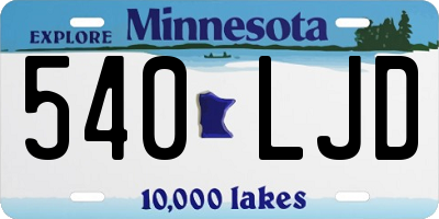 MN license plate 540LJD