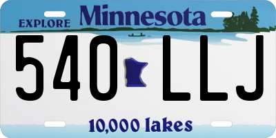 MN license plate 540LLJ