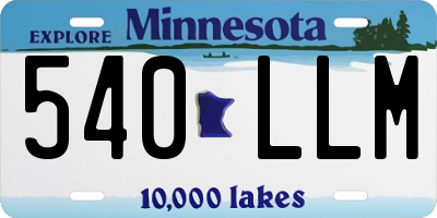 MN license plate 540LLM
