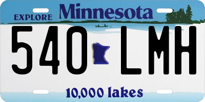 MN license plate 540LMH