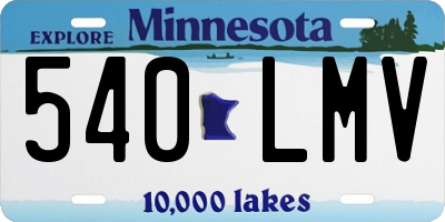 MN license plate 540LMV