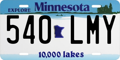 MN license plate 540LMY
