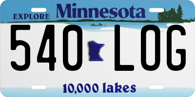 MN license plate 540LOG