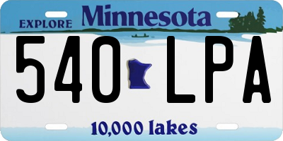 MN license plate 540LPA