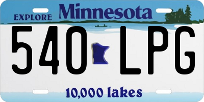 MN license plate 540LPG