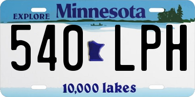 MN license plate 540LPH