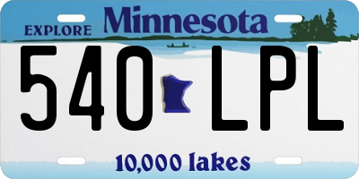 MN license plate 540LPL