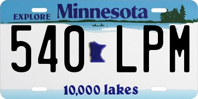 MN license plate 540LPM