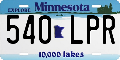 MN license plate 540LPR